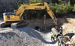running HDPE pipes