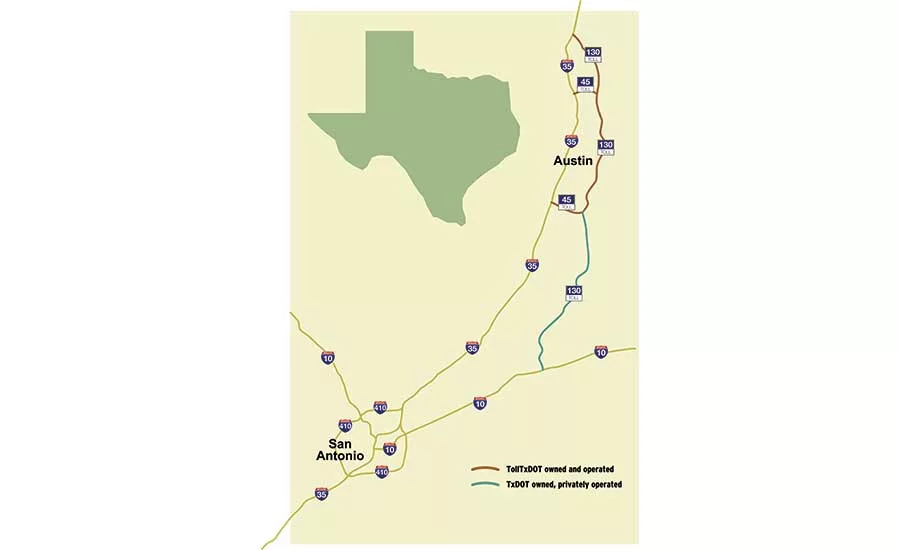 Texas State Highway 130 map