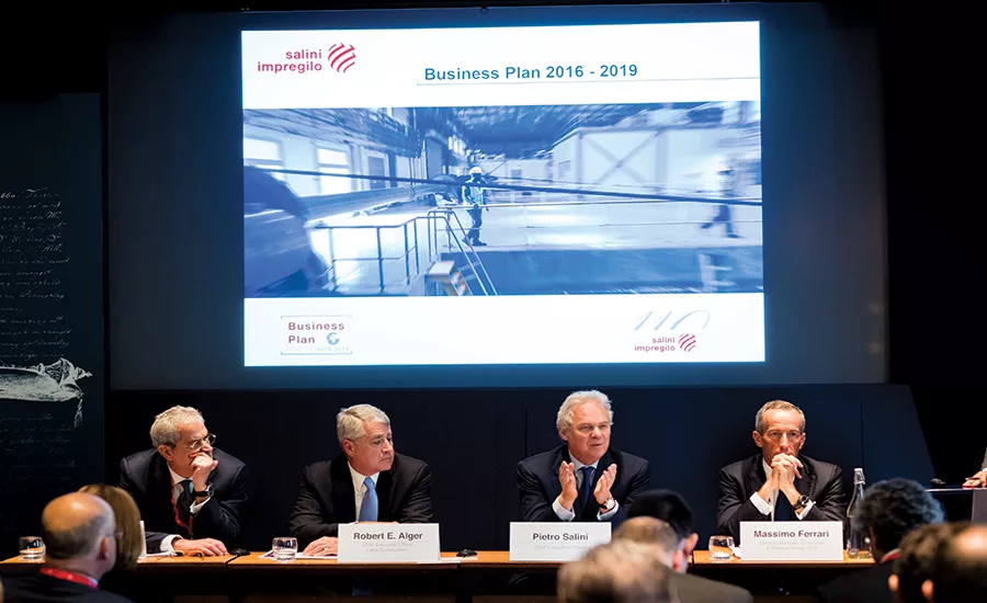 CEO Robert Alger and Salini Impregilo CEO Pietro Salini