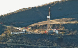 Natural gas well leaking methane