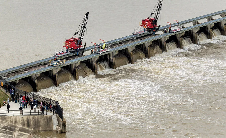 Corps of Engineers opens Bennet Carre Spillway