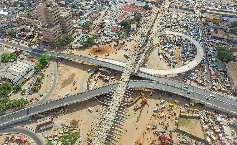 Kwame Nkrumah Interchange in Accra, Ghana