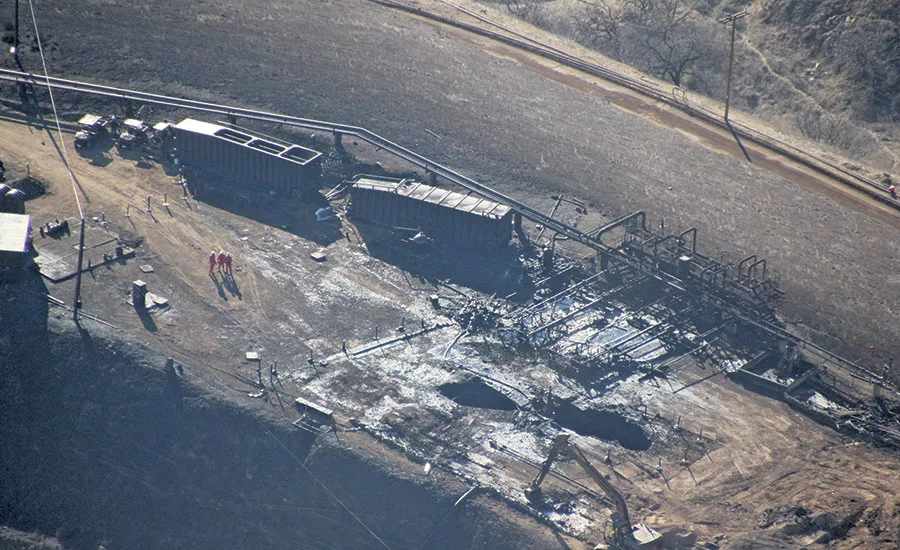 Methane leak near Aliso Canyon wellhead