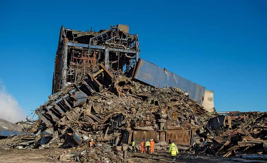 collapsed UK boiler-plant