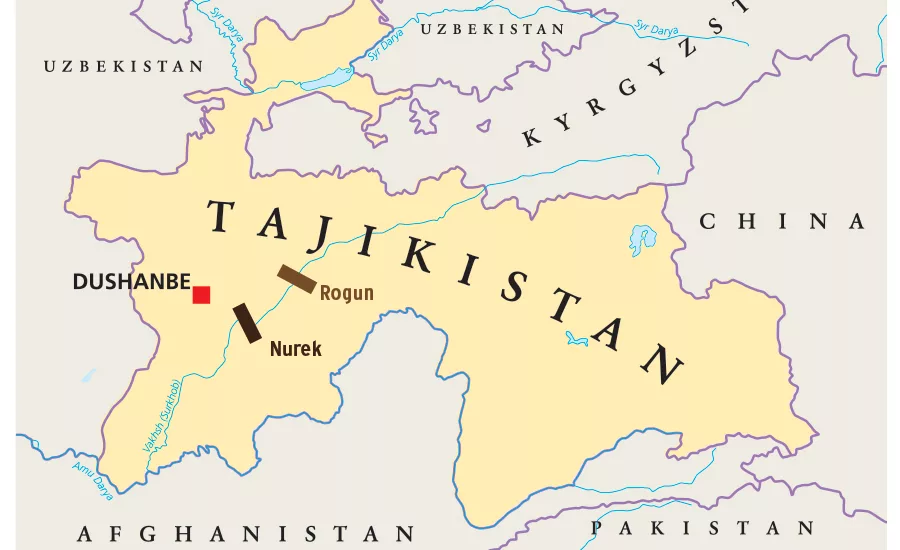 Tajikistan map
