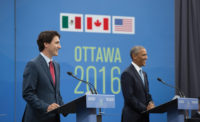 Obama and Trudeau in trade talks