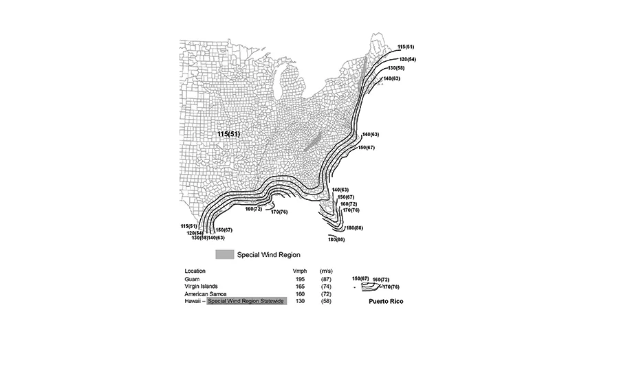 wind map ASCE 7-10
