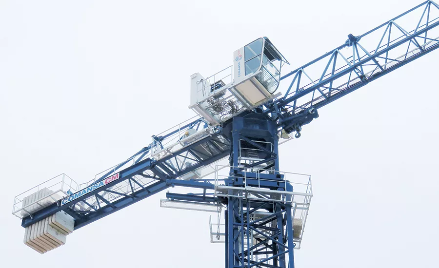 Linden Comansa CM1600 Series of flat-top tower cranes