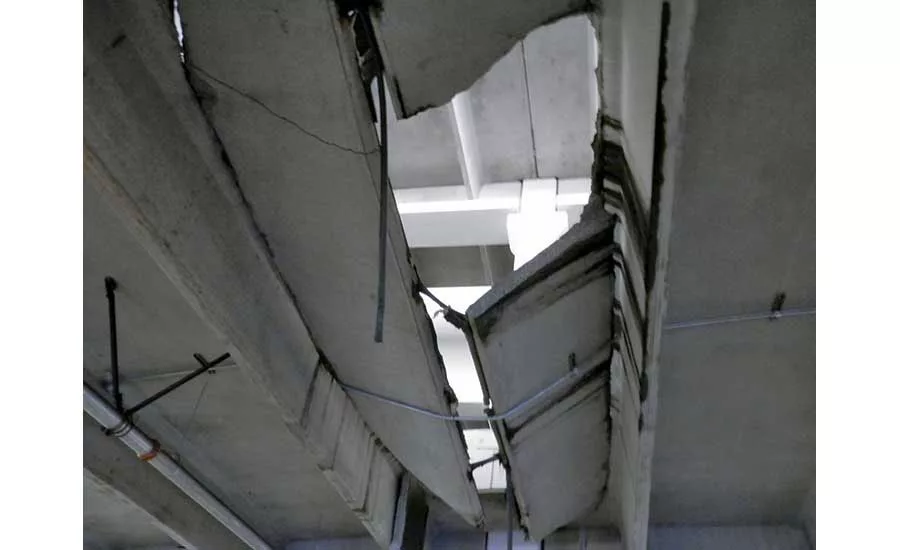 Hotel garage ramp failure