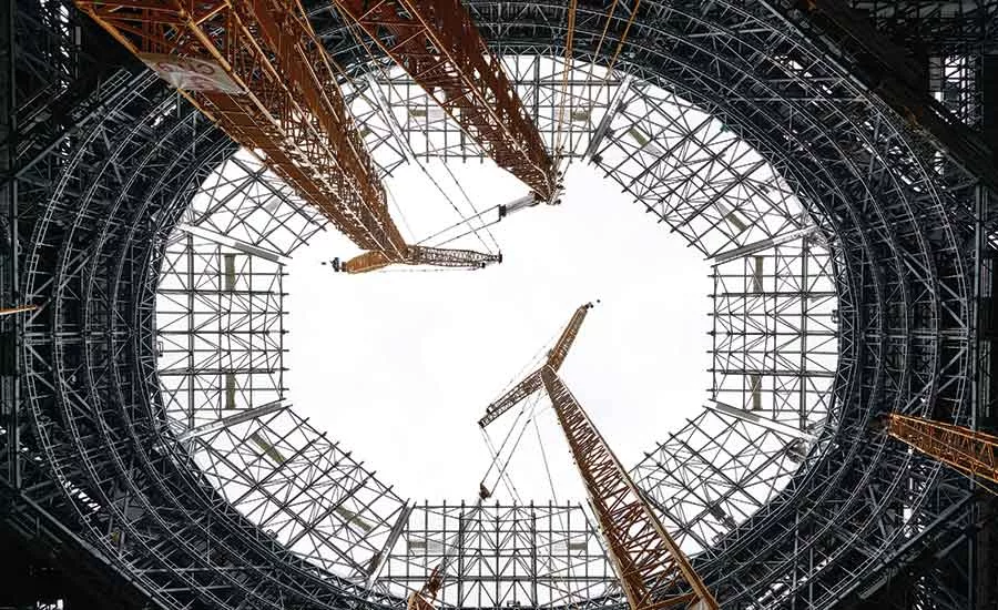 a segmented oval hole in the fixed roof