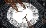 a segmented oval hole in the fixed roof