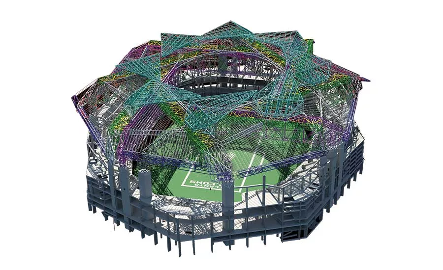 roof of the stadium