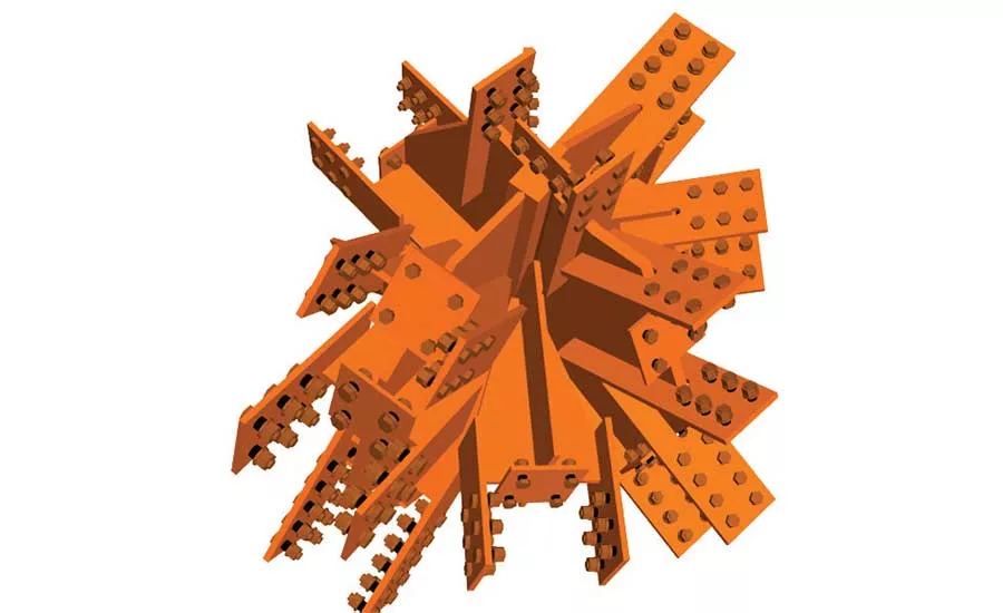 Eight cantilevered petals