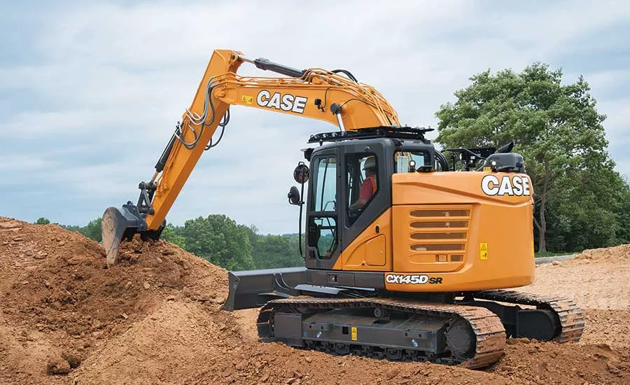CX145D SR minimum-swing excavator