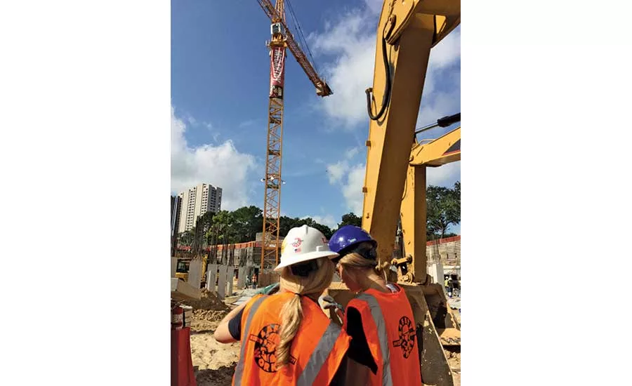 student interns with McCarthy Building Cos.
