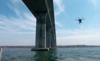 drone inspecting bridge