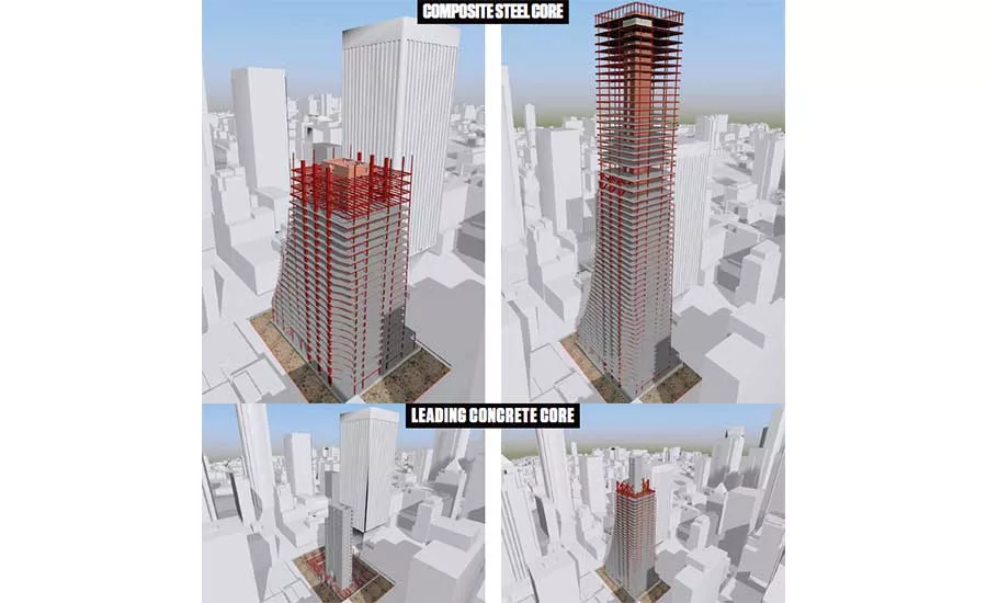 Rainier Square Tower steel erector