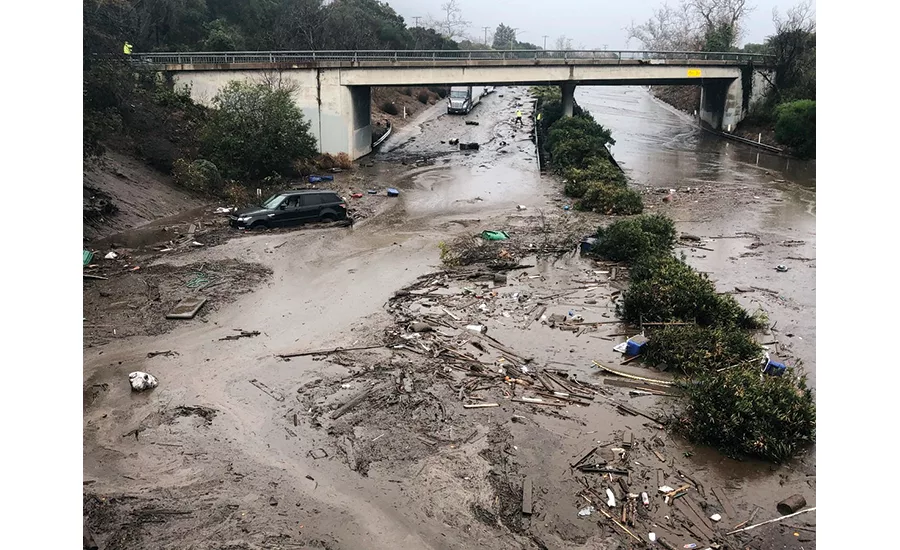 mudslide on Highway 101