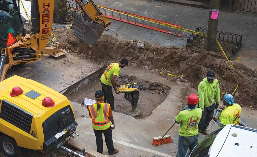 Sewer-line work