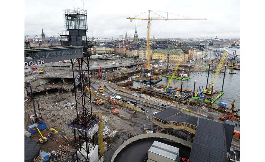 Slussen road, flood control and urban regeneration project