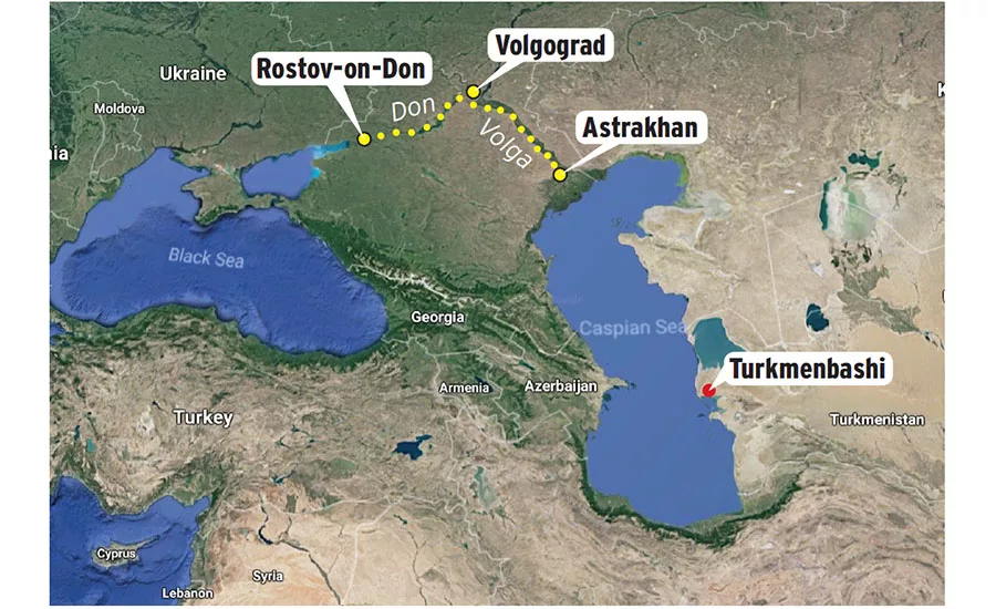 Turkmenbashi International Seaport map