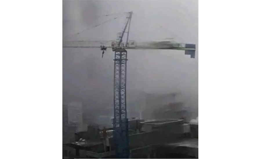 Hurricane Irma crane fall
