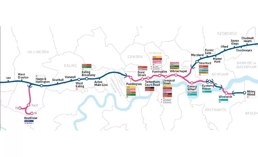 Crossrail project map