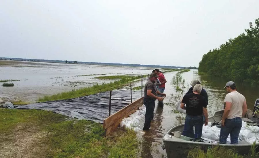 Volunteers near Meyer, Ill.