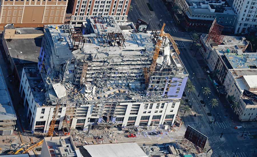 Partially Collapsed Hard Rock Hotel In New Orleans To Be Imploded 01 18 Engineering News Record
