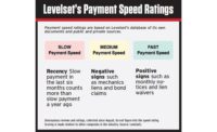 Levelset's payment speed ratings