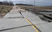Damage in Nebraska from flooding