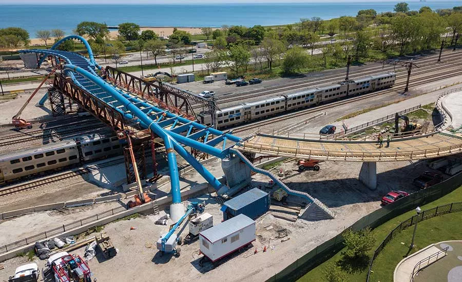 41st Street Pedestrian Arch Bridge Over Lake Shore Drive
