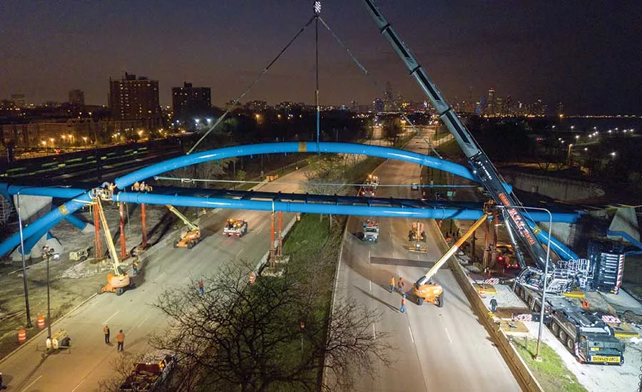 41st Street Pedestrian Arch Bridge Over Lake Shore Drive