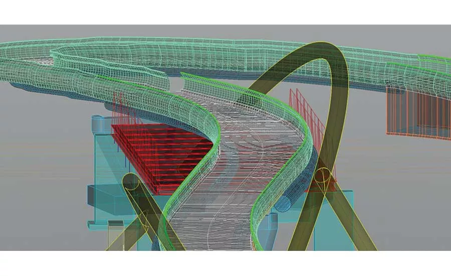 41st Street Pedestrian Arch Bridge Over Lake Shore Drive