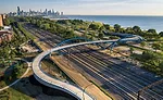 41st Street Pedestrian Arch Bridge Over Lake Shore Drive