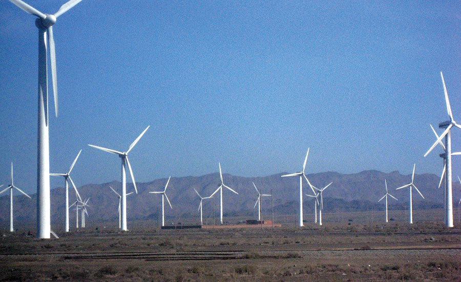 Wind farm in China’s large Xinjiang province