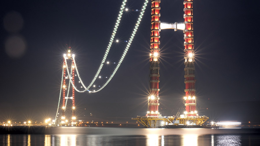 night view of bridge