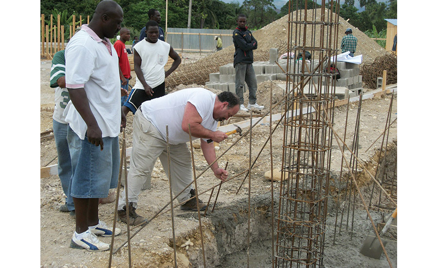 Ansara helping build a hospital in Haiti