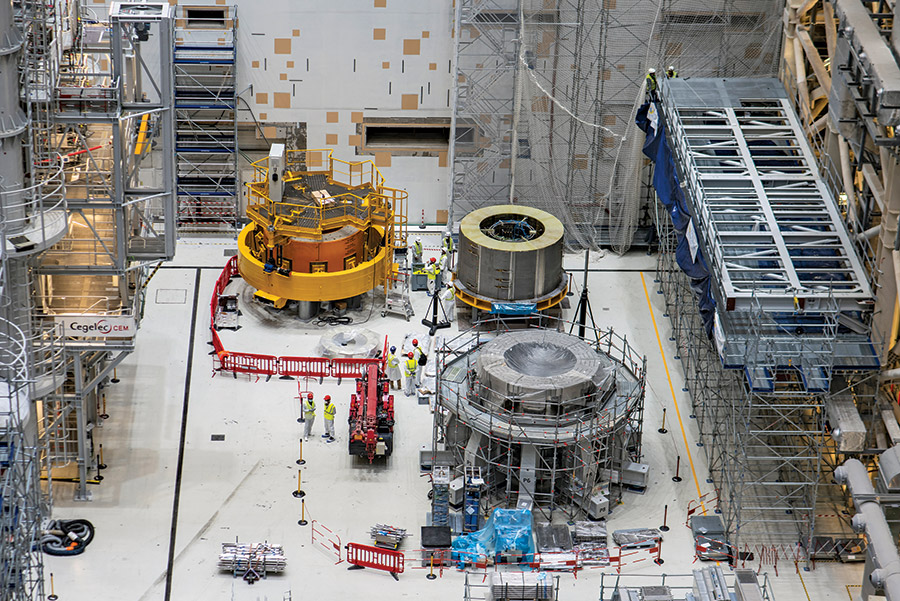 The cryostat base and ITER central solenoid