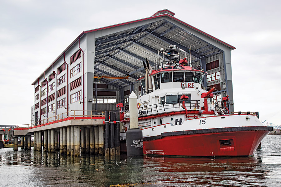 Port of Long Beach Fireboat Station No. 15 at Pier F