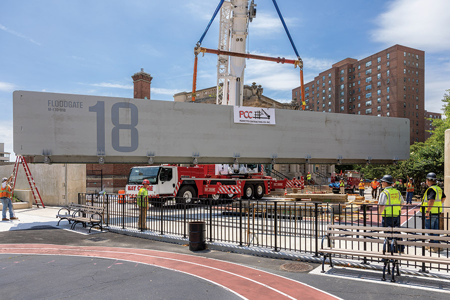 installation of flood gates