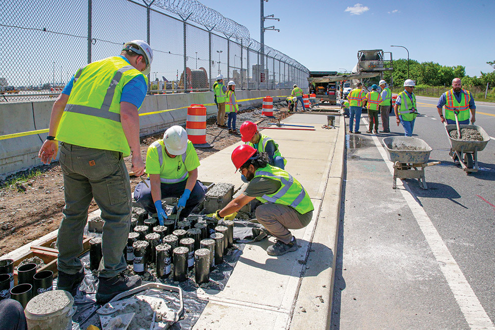low-carbon concrete placement
