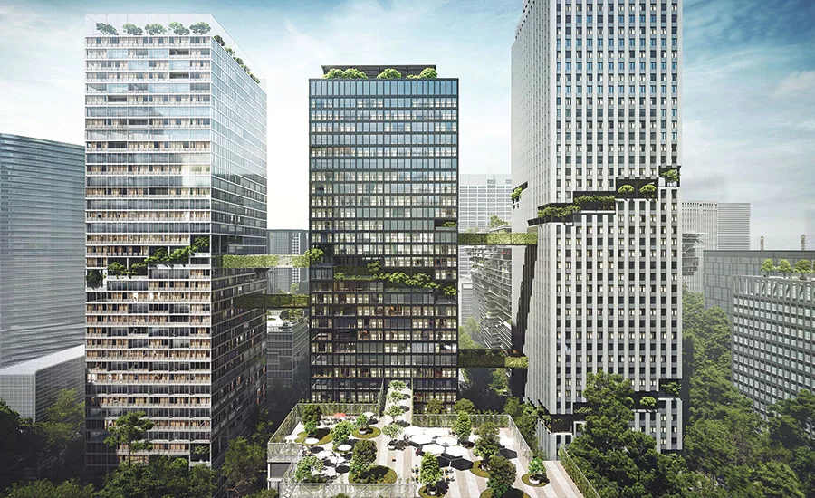 residential and office buildings