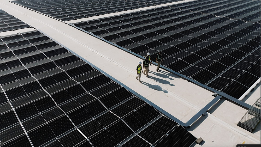 1-MW solar array on the roof