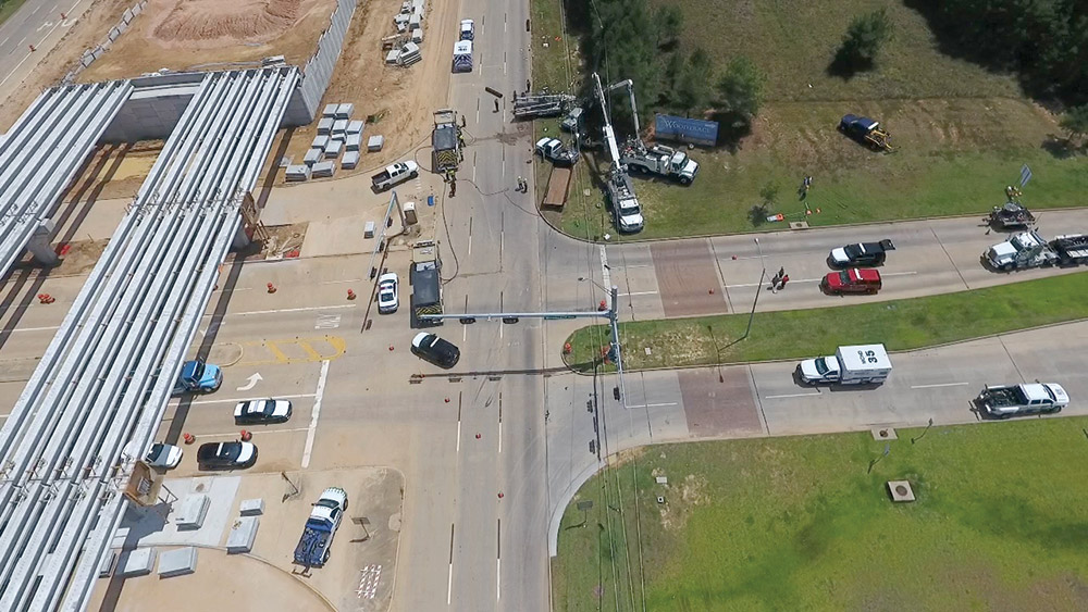 Intersection drone photo Intersection drone photo