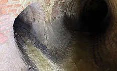 Sewer in Portland, Oregon built with egg-shaped brick pipe