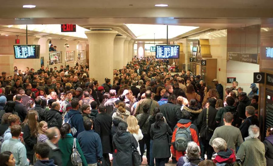 Crowded conditions