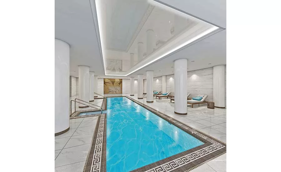 Therapy pool with senior-friendly pneumatic equipment