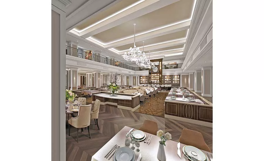 Restored ballroom area