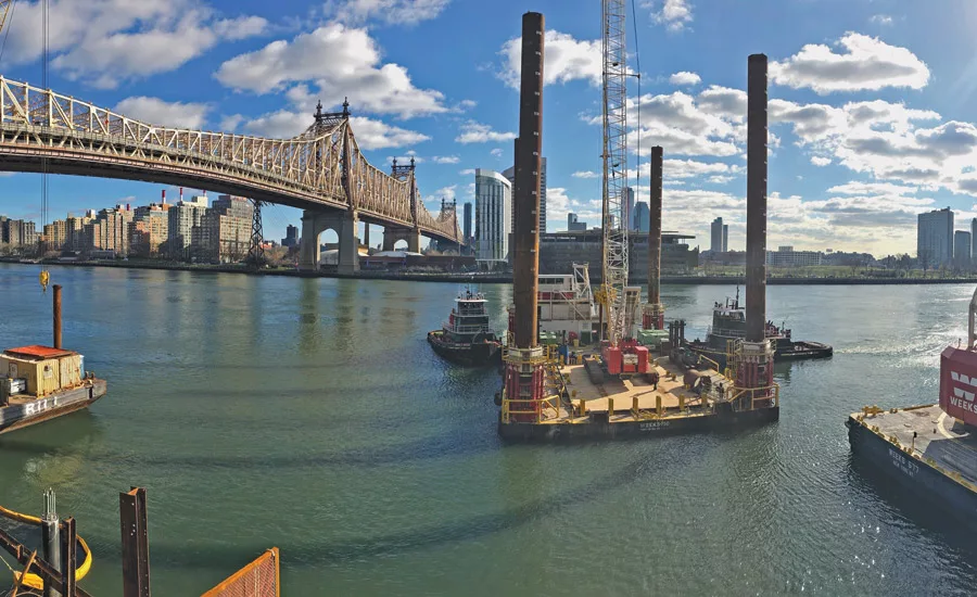 Barges on the East River